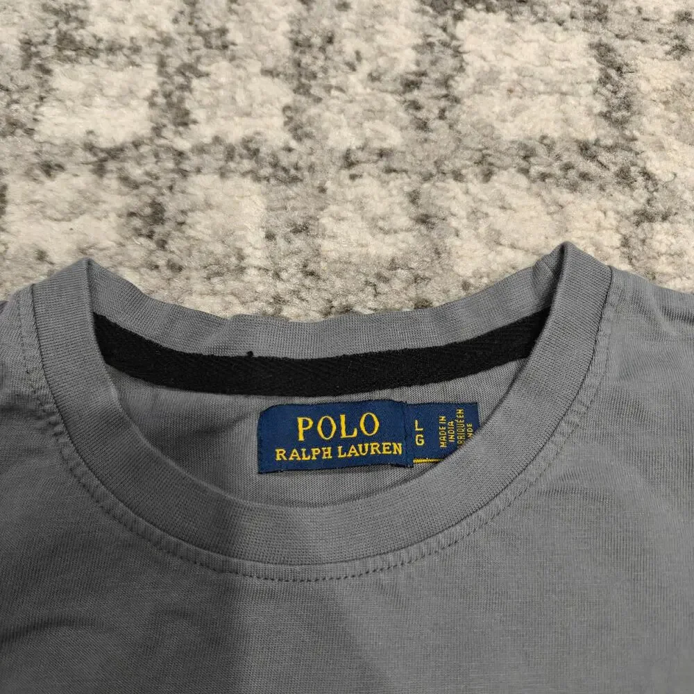 Polo Ralph Lauren Sportsman Moose Patch Graphic T Shirt Gray Men's Large